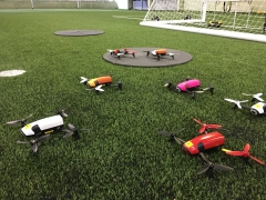 Animation team building drones